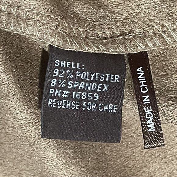 J. Mclaughlin Faux Suede Mid Rise Skinny Leg Pants Brown Size Medium - Picture 9 of 15